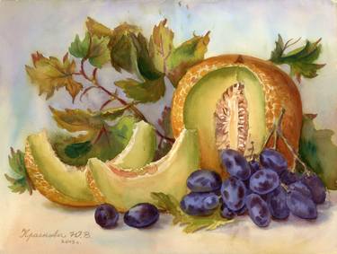 Still Life With Fruit, Pitcher, and Cup Painting by Anastasia Zinkerman