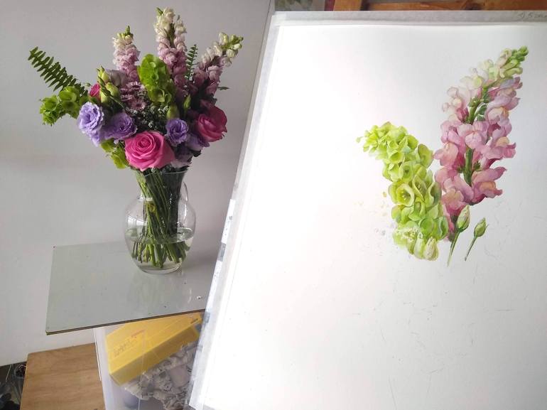 Original Floral Painting by Yulia Krasnov