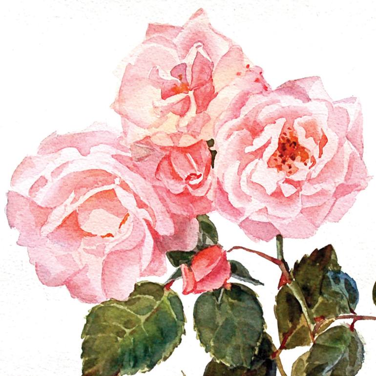 Original Fine Art Floral Painting by Yulia Krasnov
