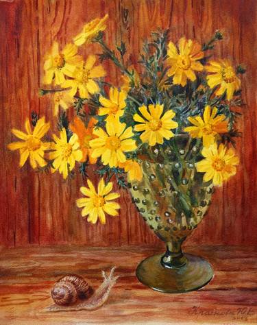 Bouquet of yellow daisies thumb
