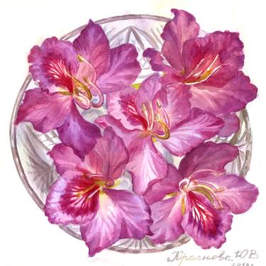 Print of Fine Art Floral Paintings by Yulia Krasnov