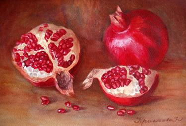 Pomegranates on the table thumb