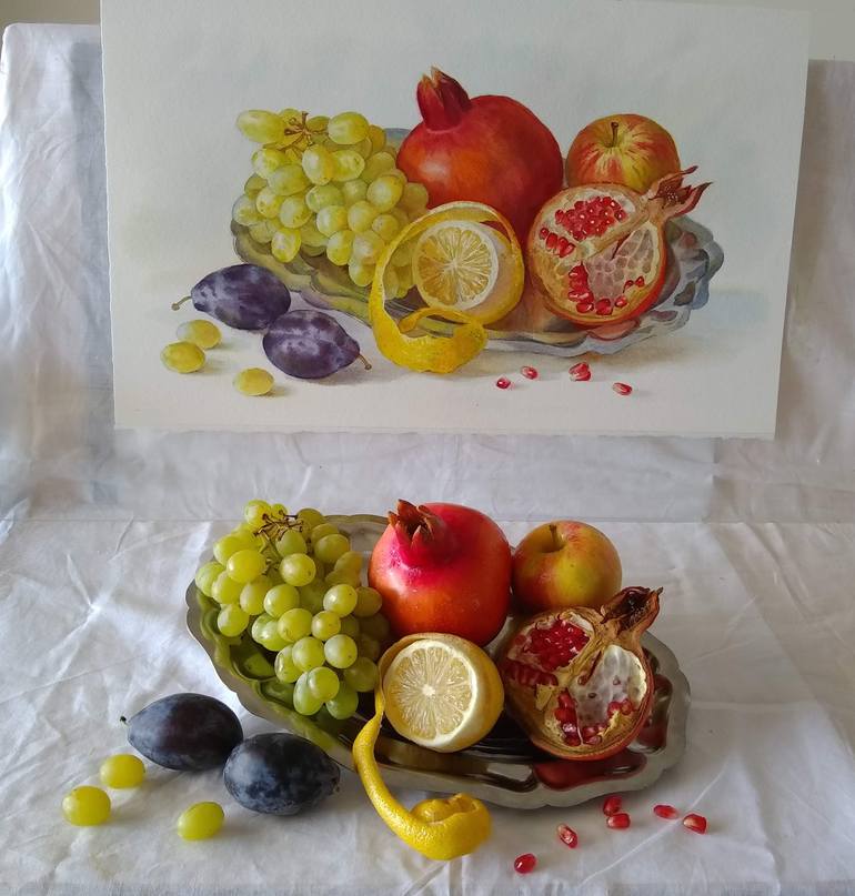 Original Fine Art Still Life Painting by Yulia Krasnov