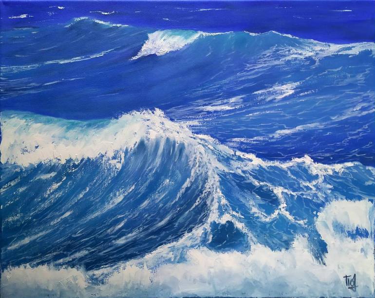 Blue ocean Painting by Pavel Poloznjak | Saatchi Art