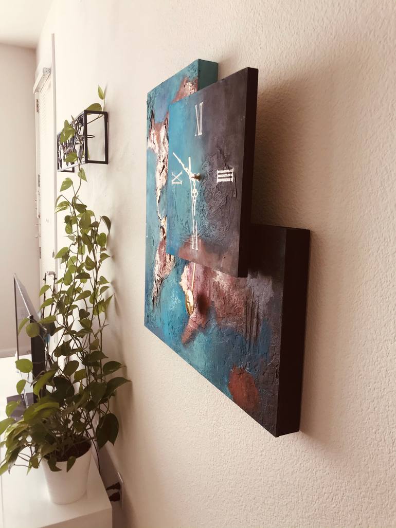 Original Abstract Time Painting by Erfaneh Amoueyan