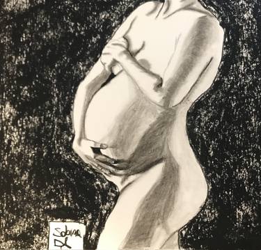 Original Portraiture Nude Drawings by Sabina DellAquila