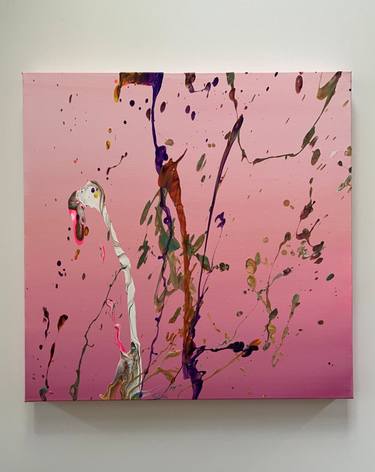 Original Art Deco Abstract Painting by Heawon Yi