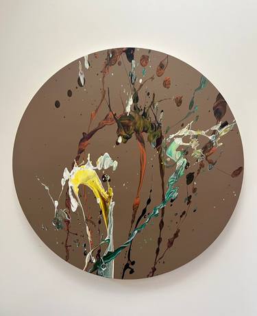 Original Art Deco Abstract Painting by Heawon Yi