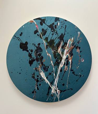 Original Art Deco Abstract Painting by Heawon Yi