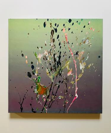 Original Art Deco Abstract Painting by Heawon Yi