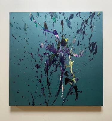 Original Art Deco Abstract Painting by Heawon Yi