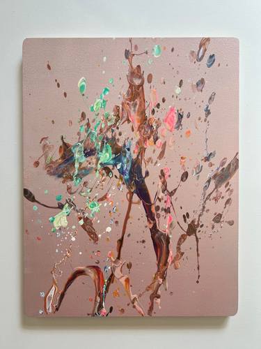 Original Art Deco Abstract Painting by Heawon Yi