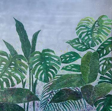 Original Art Deco Botanic Paintings by Heawon Yi