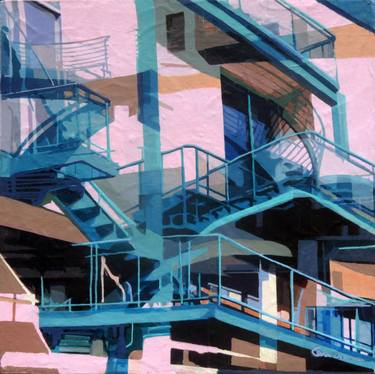 Original Modernism Cities Paintings by Omara Mejia