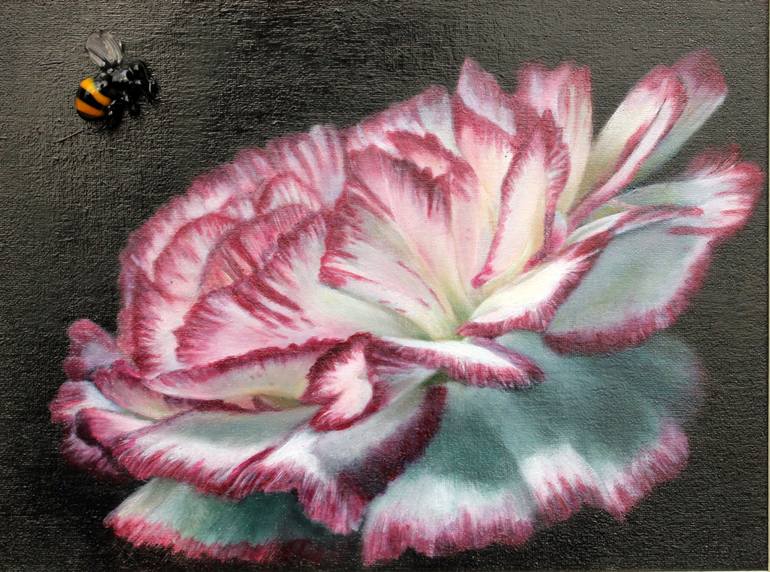 Original Photorealism Floral Painting by Paola Scapin Corte