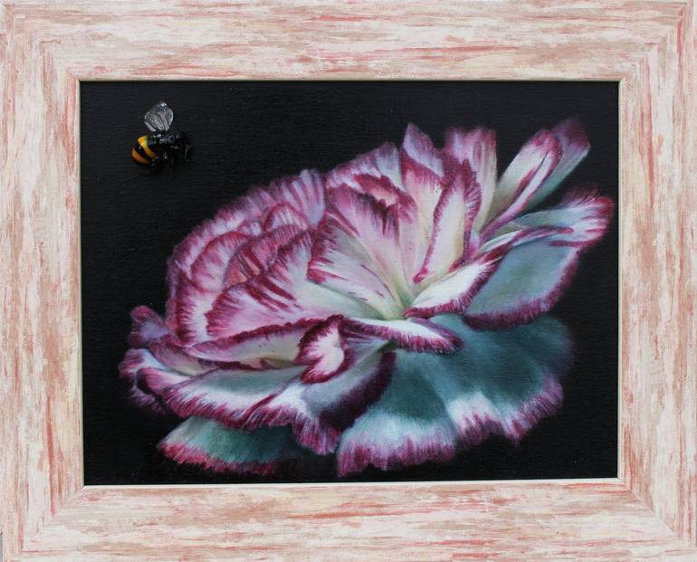 Original Photorealism Floral Painting by Paola Scapin Corte