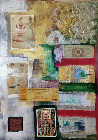 Print of Abstract Collage by Naniko Baramidze