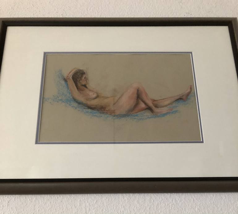 Original Figurative Nude Drawing by Dinara Daniel