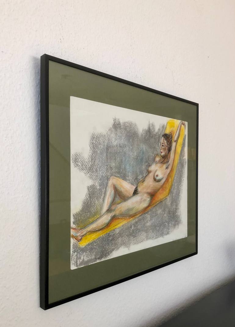 Original Figurative Nude Drawing by Dinara Daniel