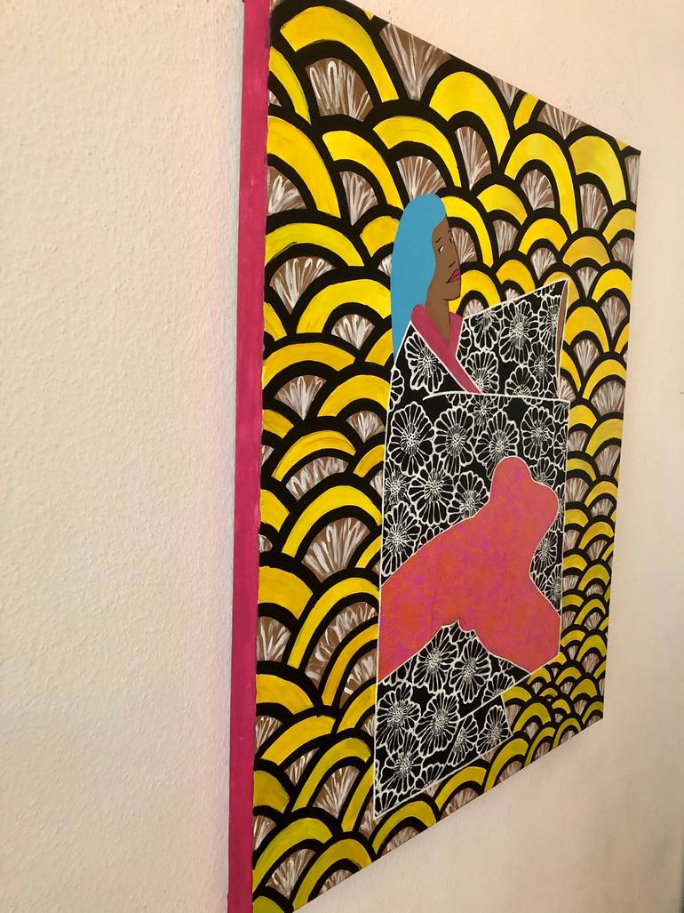 Original Expressionism People Painting by Dinara Daniel