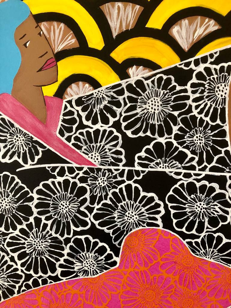 Original Expressionism People Painting by Dinara Daniel