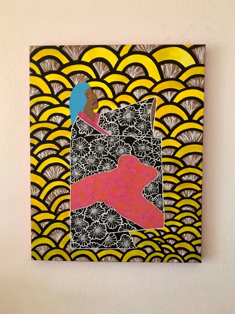 Original Expressionism People Painting by Dinara Daniel