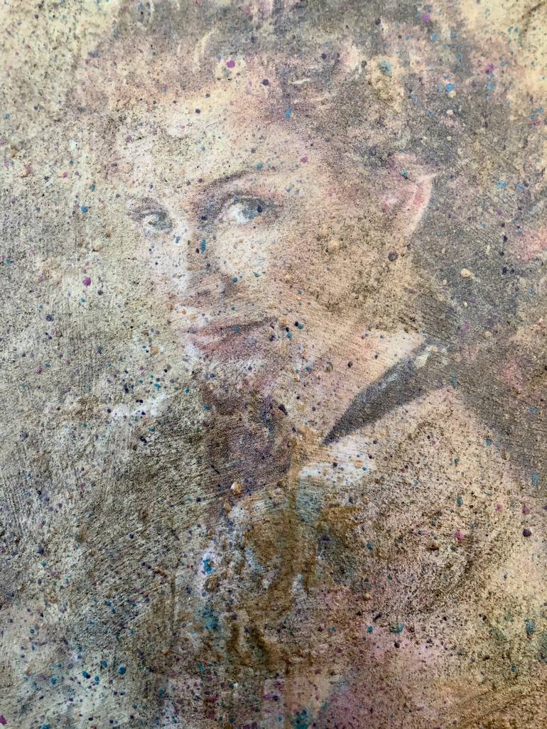 Original Expressionism Portrait Collage by Dinara Daniel