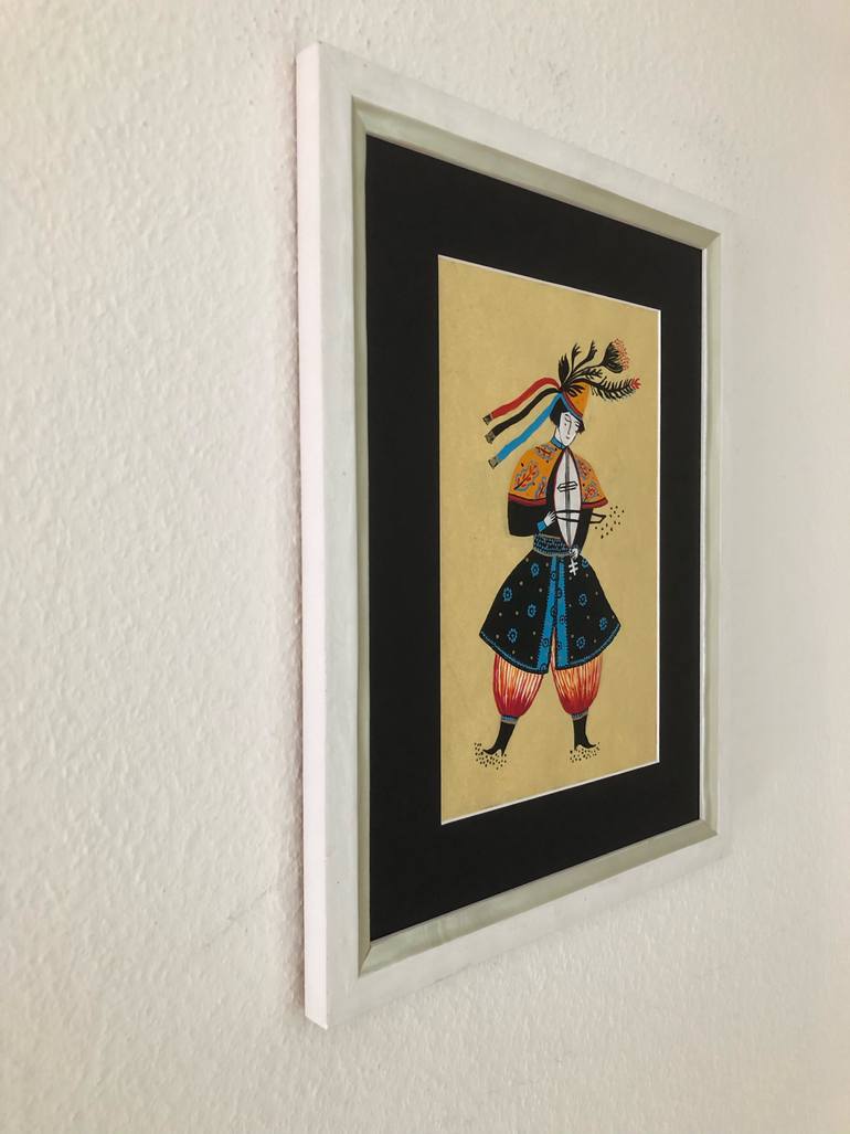 Original Figurative People Drawing by Dinara Daniel