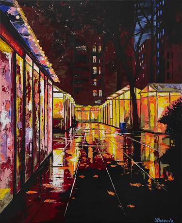 Print of Impressionism Cities Paintings by Yuliia Khazova