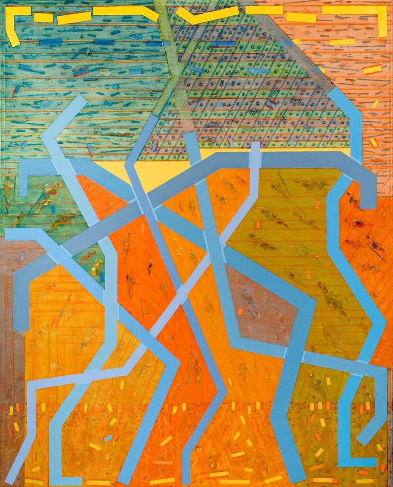 Print of Abstract Calligraphy Paintings by Said Akhzar