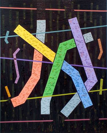 Original Abstract Calligraphy Paintings by Said Akhzar