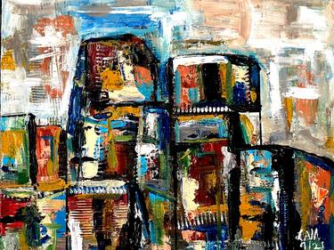 Original Abstract Expressionism Abstract Paintings by Liezl Anday Mabulay