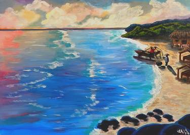 Original Impressionism Seascape Paintings by Liezl Anday Mabulay