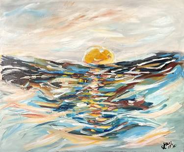Print of Conceptual Seascape Paintings by Liezl Anday Mabulay