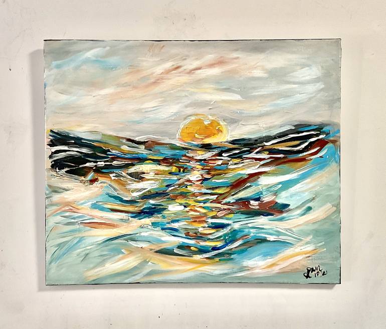 Original Conceptual Seascape Painting by Liezl Anday Mabulay