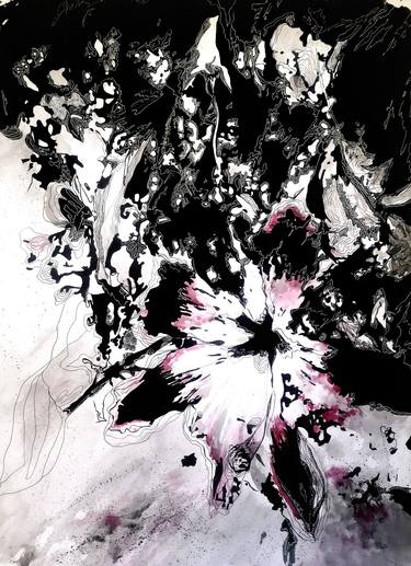 Original Black & White Abstract Drawings by Nadia Bedei