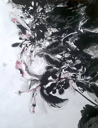 Original Black & White Abstract Drawings by Nadia Bedei