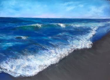 Original Fine Art Beach Paintings by Nadia Bedei