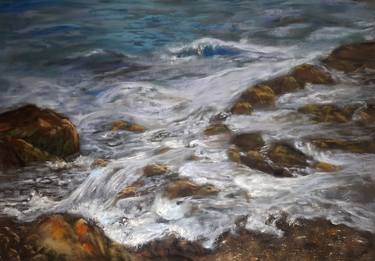 Print of Fine Art Seascape Paintings by Nadia Bedei