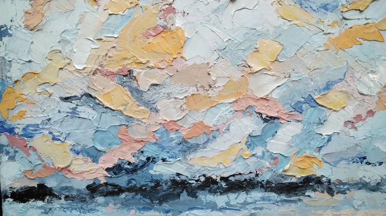 Original Abstract Expressionism Landscape Painting by Carolina Villagra-Roth