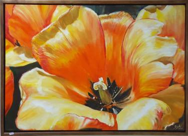 Original Floral Painting by Linas Grybe