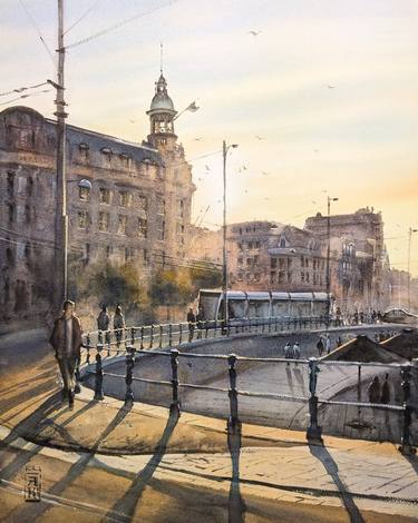 Original Realism Cities Paintings by Arthur Koopmans