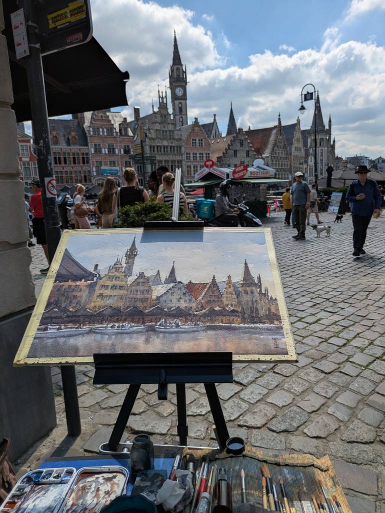 Original Realism Architecture Painting by Arthur Koopmans