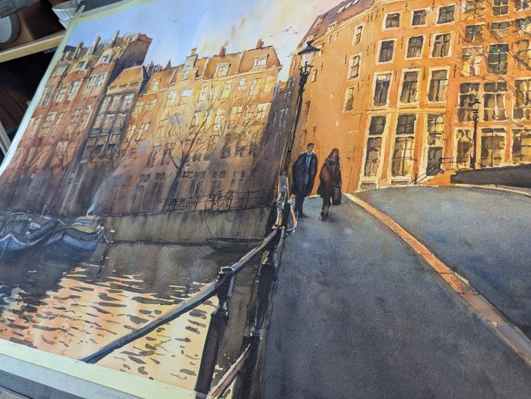 Original Realism Cities Painting by Arthur Koopmans