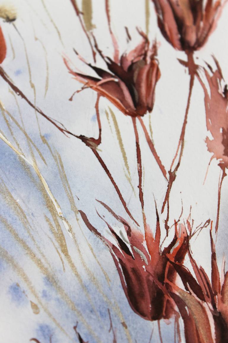 Original Abstract Floral Painting by Yuliia Markova