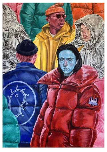 Saatchi Art Artist Damien Cifelli; Painting, “A Crowd Assembles Before The Game” #art