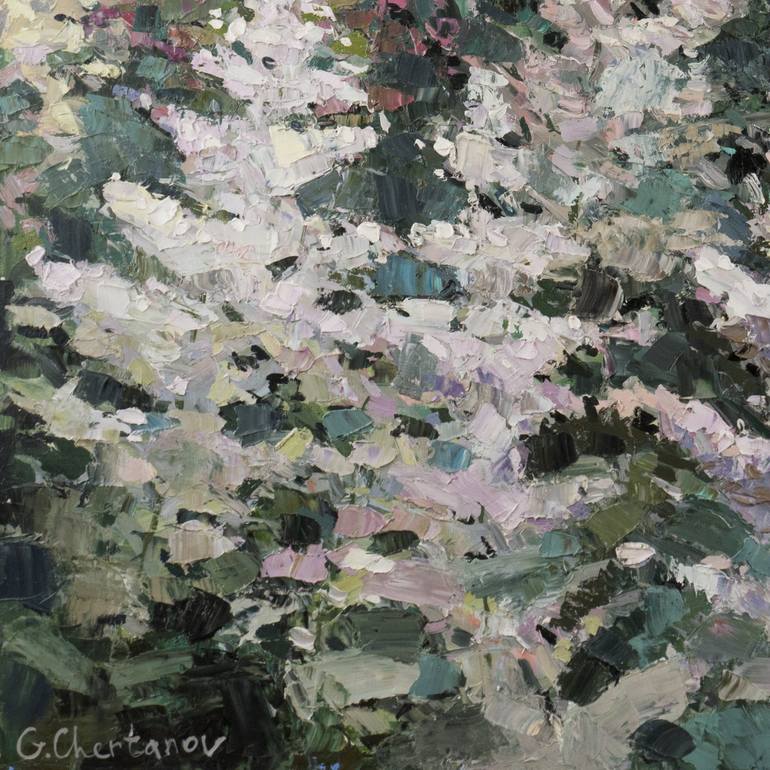 Original Impressionism Floral Painting by George Chertanov