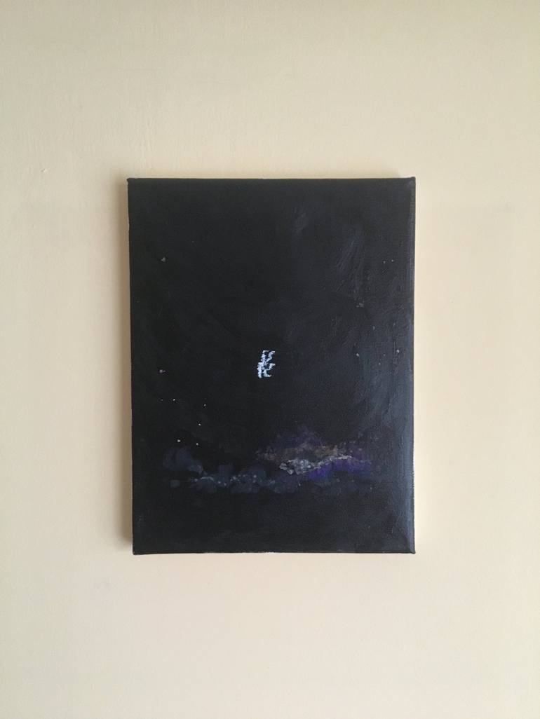 Original Expressionism Outer Space Painting by Ne Znam