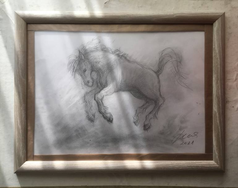 Original Other Horse Drawing by Ne Znam