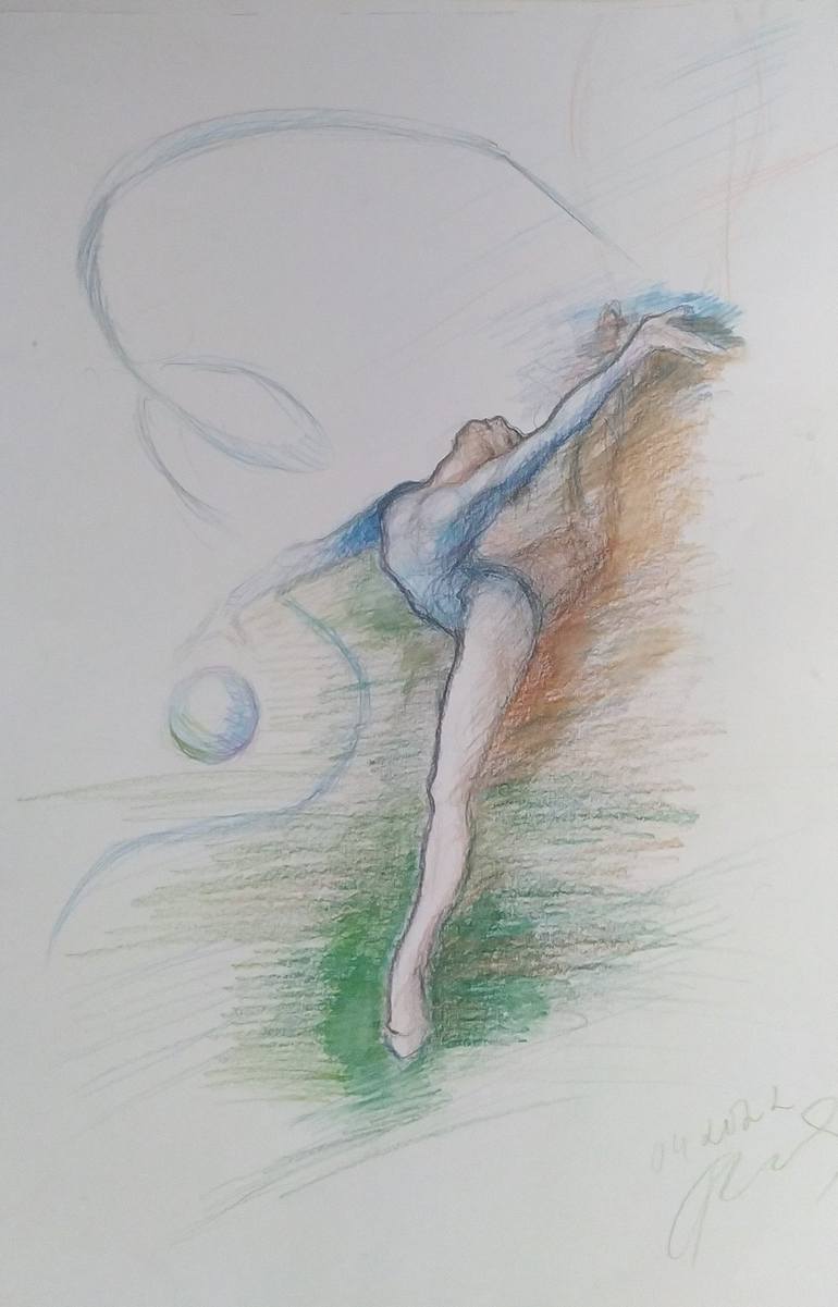 Original Realism Sport Drawing by Ne Znam